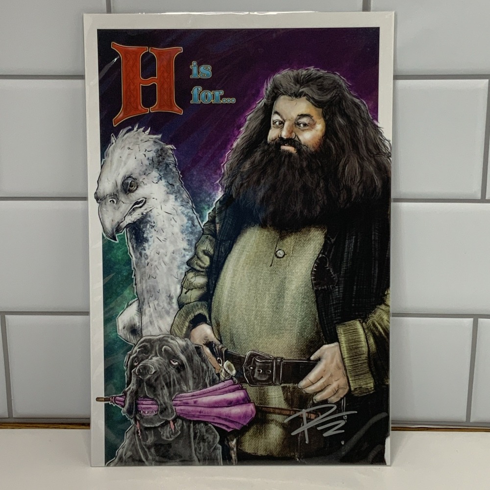 GEEK GEAR HARRY POTTER Paul Tonner Signed Hagrid Print with COA